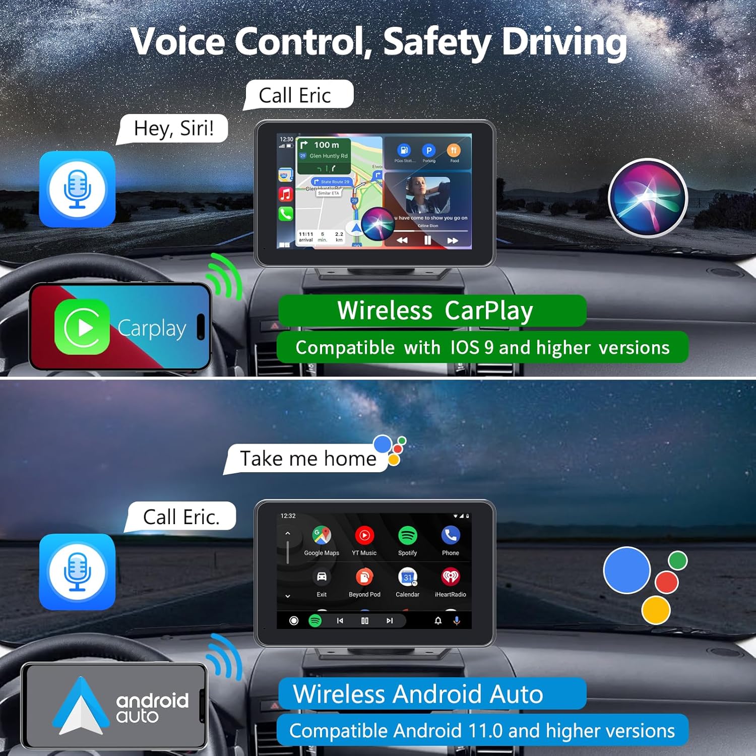 GEGAIBE car stereo featuring GPS navigation and universal compatibility for easy installation.